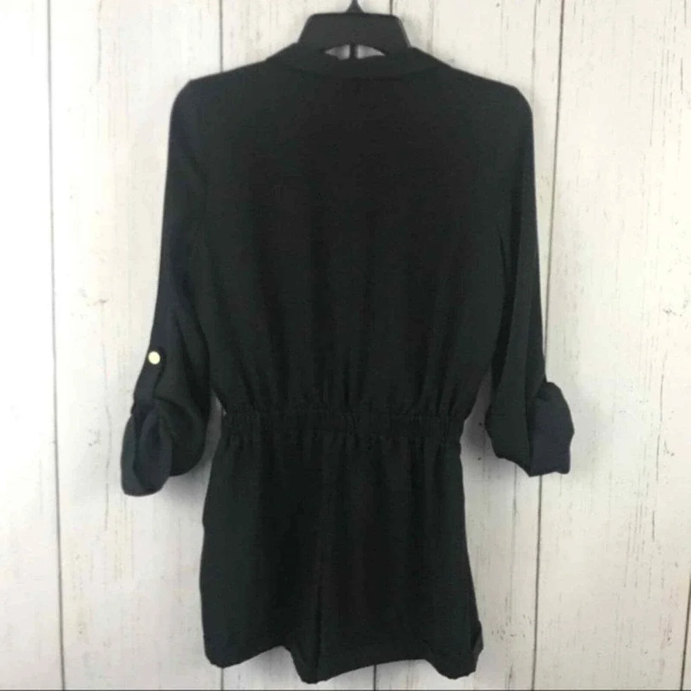 Guess Black‎ Long Sleeve Romper